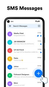 اسکرین شات 1 برنامه Messages: SMS Messaging App