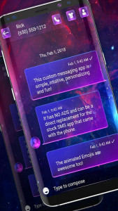 اسکرین شات برنامه Color flash sms theme 2
