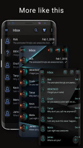 اسکرین شات برنامه Cool black messenger theme 3