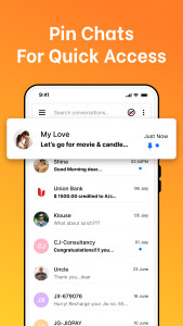 اسکرین شات 6 برنامه Messages: SMS, Messenger Home