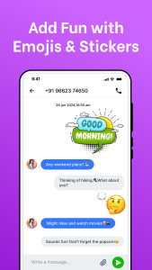 اسکرین شات 3 برنامه Messages: SMS, Messenger Home