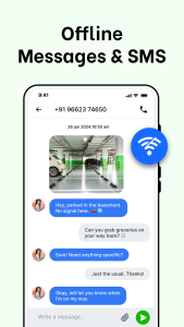 اسکرین شات 2 برنامه Messages: SMS, Messenger Home