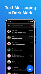 اسکرین شات 2 برنامه Messages: SMS, Messenger Home