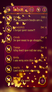 اسکرین شات برنامه Gold keyboard and SMS messenger theme 2