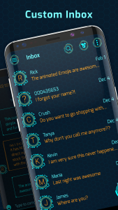 اسکرین شات برنامه Hacker sms messenger theme 1