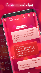 اسکرین شات 2 برنامه Romantic love red color theme