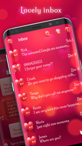 اسکرین شات 1 برنامه Romantic love red color theme