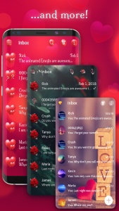 اسکرین شات 3 برنامه Romantic love red color theme