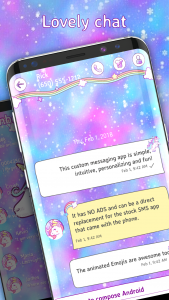 اسکرین شات 2 برنامه Pink Sms Messenger theme