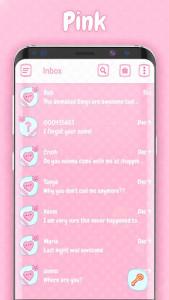 اسکرین شات برنامه Pink SMS 1