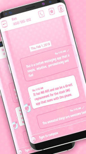 اسکرین شات برنامه Pink SMS 2