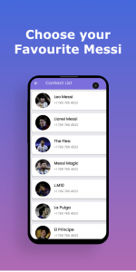 اسکرین شات 2 برنامه Leo Messi Fake Video Call,Chat