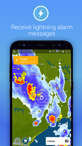 اسکرین شات 2 برنامه Lightning Alarm Weatherplaza