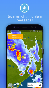 اسکرین شات برنامه Lightning Alarm Weatherplaza 2