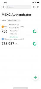 اسکرین شات برنامه MEXC Authenticator 5