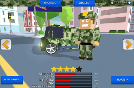 اسکرین شات بازی Blocky Army City Rush Racer 3