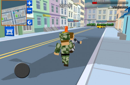 اسکرین شات بازی Blocky Army City Rush Racer 4