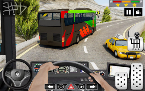 اسکرین شات بازی Mountain Bus Simulator 3D : Coach Parking Games 2