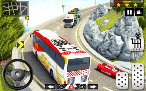 اسکرین شات بازی Mountain Bus Simulator 3D : Coach Parking Games 1