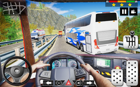 اسکرین شات بازی Mountain Bus Simulator 3D : Coach Parking Games 3