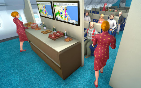 اسکرین شات بازی Virtual Air Hostess Flight Attendant Simulator 6