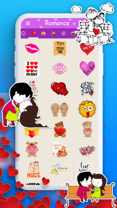 اسکرین شات برنامه Stickers for whatsapp - Love 4