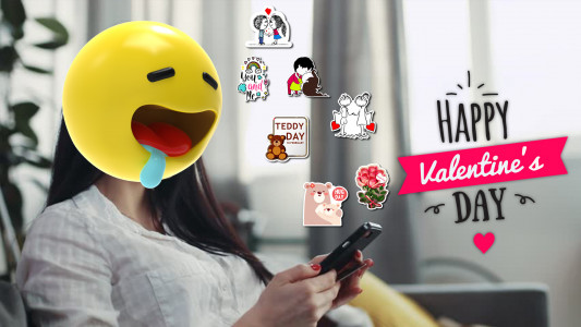 اسکرین شات 8 برنامه Love Sticker to share - Smiley