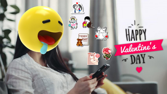 اسکرین شات برنامه Stickers for whatsapp - Love 6