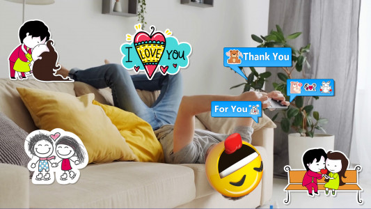 اسکرین شات 5 برنامه Love Sticker to share - Smiley