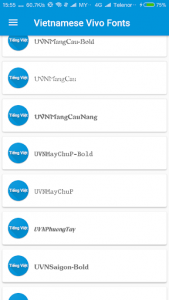 اسکرین شات برنامه Vietnamese Vivo Fonts 2