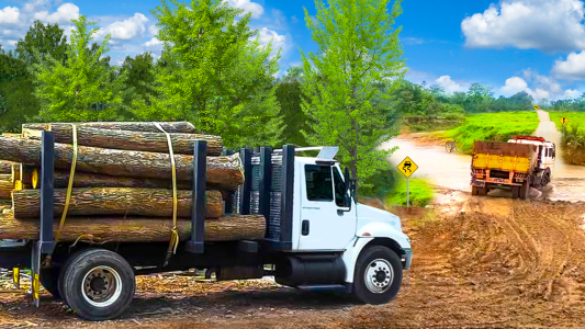 اسکرین شات بازی Offroad Logging Truck Games 3D 5