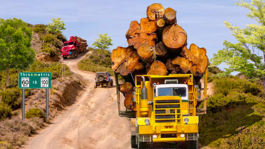 اسکرین شات بازی Offroad Logging Truck Games 3D 2