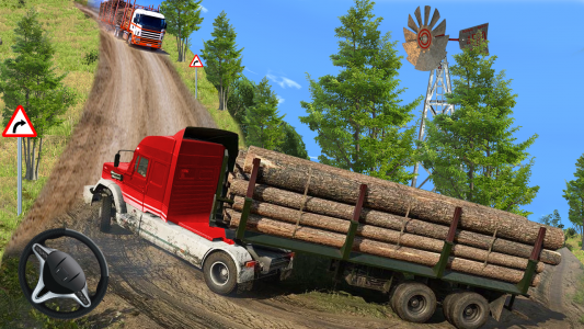 اسکرین شات بازی Offroad Logging Truck Games 3D 1