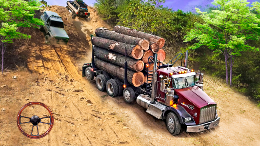 اسکرین شات بازی Offroad Logging Truck Games 3D 3