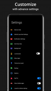 اسکرین شات برنامه Dark Mode Launcher 7