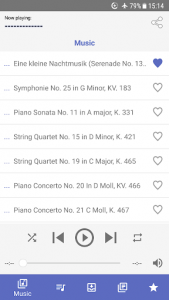 اسکرین شات برنامه Wolfgang Amadeus Mozart Music 2