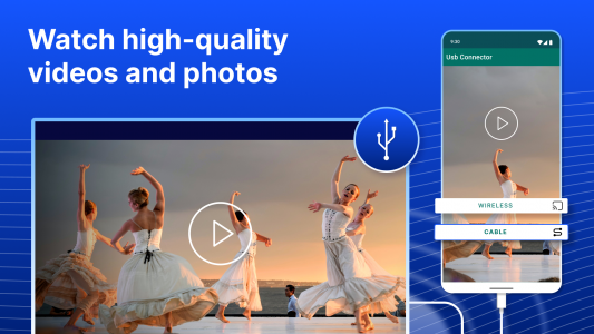 اسکرین شات 1 برنامه USB Screen Share - Phone to TV