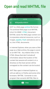 اسکرین شات برنامه MHT/MHTML Viewer & PDF Convert 3