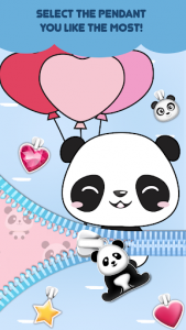 اسکرین شات برنامه Cute Panda Zipper Lock Screen: Girly Lock Screen 5