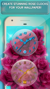 اسکرین شات برنامه Rose Clock Live Wallpaper 1