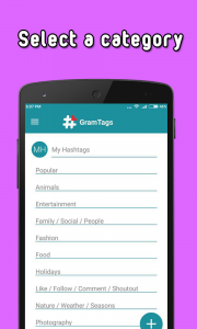 اسکرین شات 1 برنامه Hashtags for Instagram
