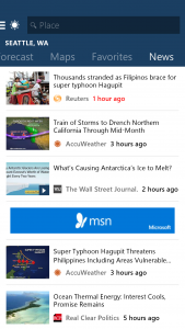 اسکرین شات برنامه MSN Weather - Forecast & Maps 4