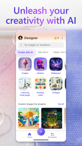 اسکرین شات برنامه Microsoft Designer 1