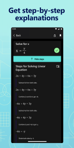 اسکرین شات برنامه Microsoft Math Solver 4