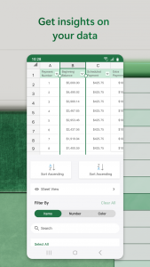 اسکرین شات برنامه Microsoft Excel: Spreadsheets 4