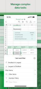 اسکرین شات برنامه Microsoft Excel: Spreadsheets 4