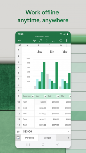 اسکرین شات برنامه Microsoft Excel: Spreadsheets 2