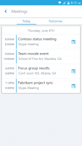اسکرین شات برنامه Skype for Business for Android 3
