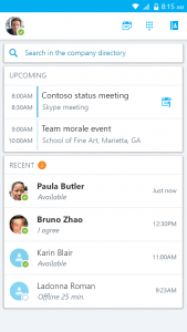 اسکرین شات برنامه Skype for Business for Android 4