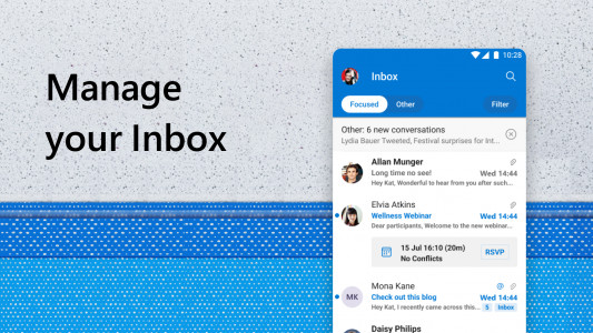 اسکرین شات برنامه Microsoft Outlook Lite: Email 3